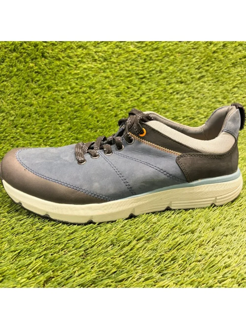 Samuel Hubbard Camino Walker Mens Size 10 Blue Athletic Leather Shoes Sneakers